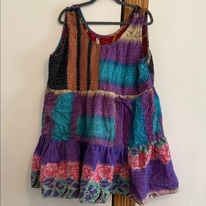 Colorful Patchwork Mini Dress